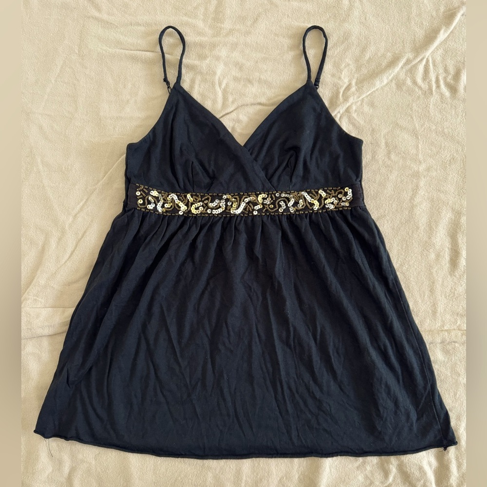 Express XS black tank with embellishments